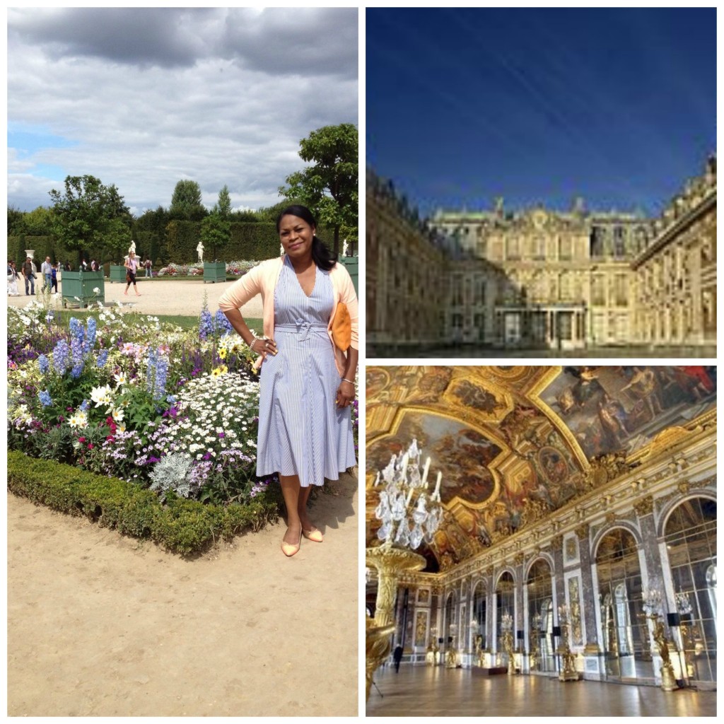 Internet photos of Versaille (massive amounts of people, could not get clear shot of front of Versaille or Hall of Mirrors)