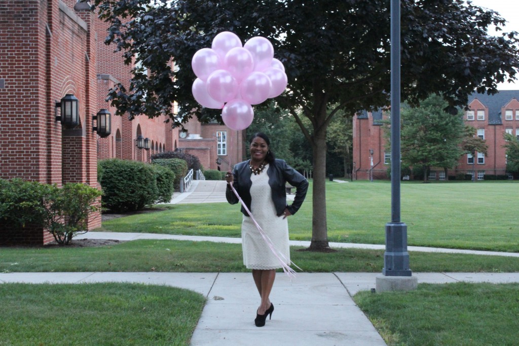 Fall Transition out: Talbot's lace white dress, J' Envie Leather Jacket, J.Crew Suede Booties and J.Crew Tortoise Necklace.