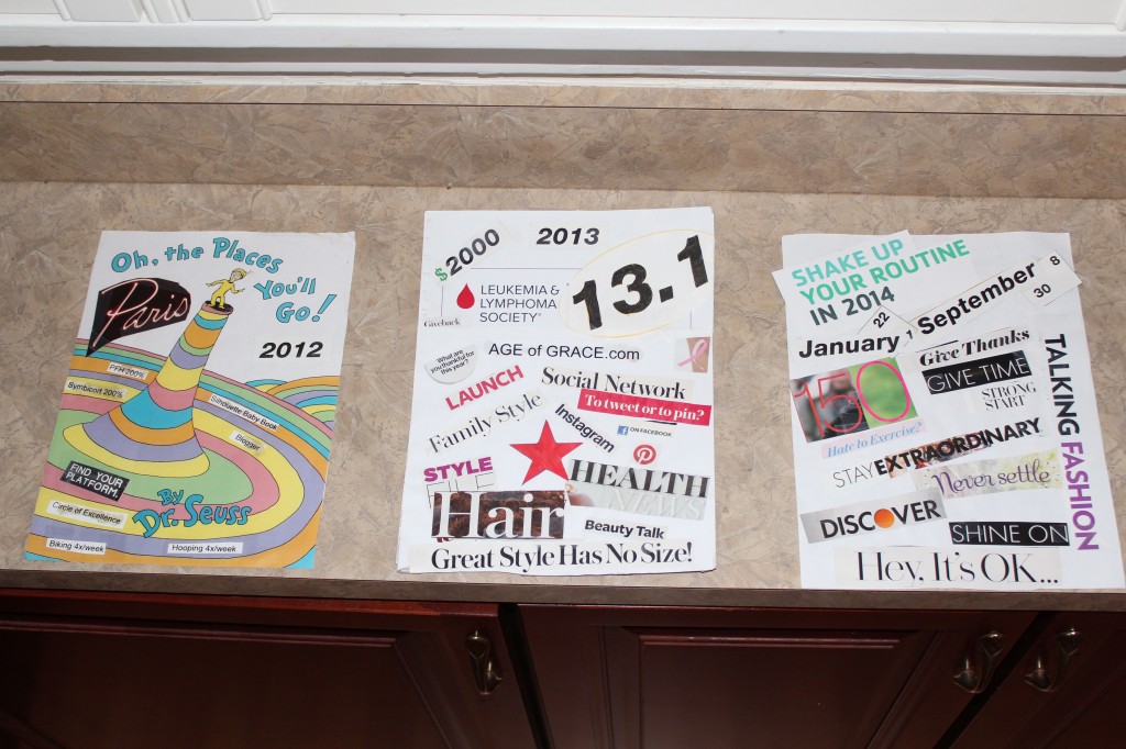 My portable Vision Boards  2012 -  2013 - 2014