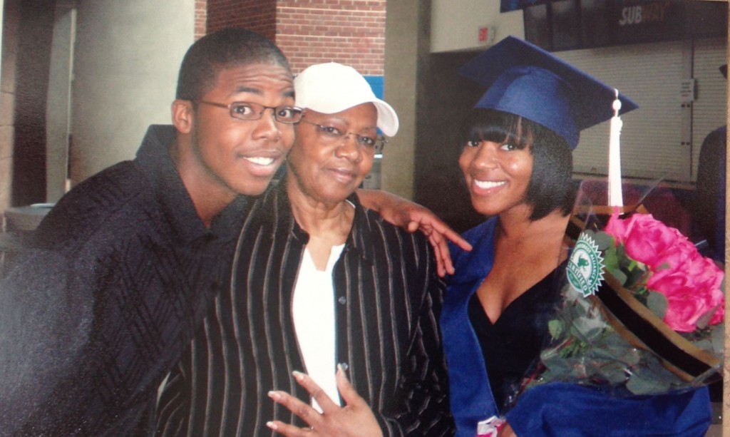 Mom, my children at Channing's college graduation