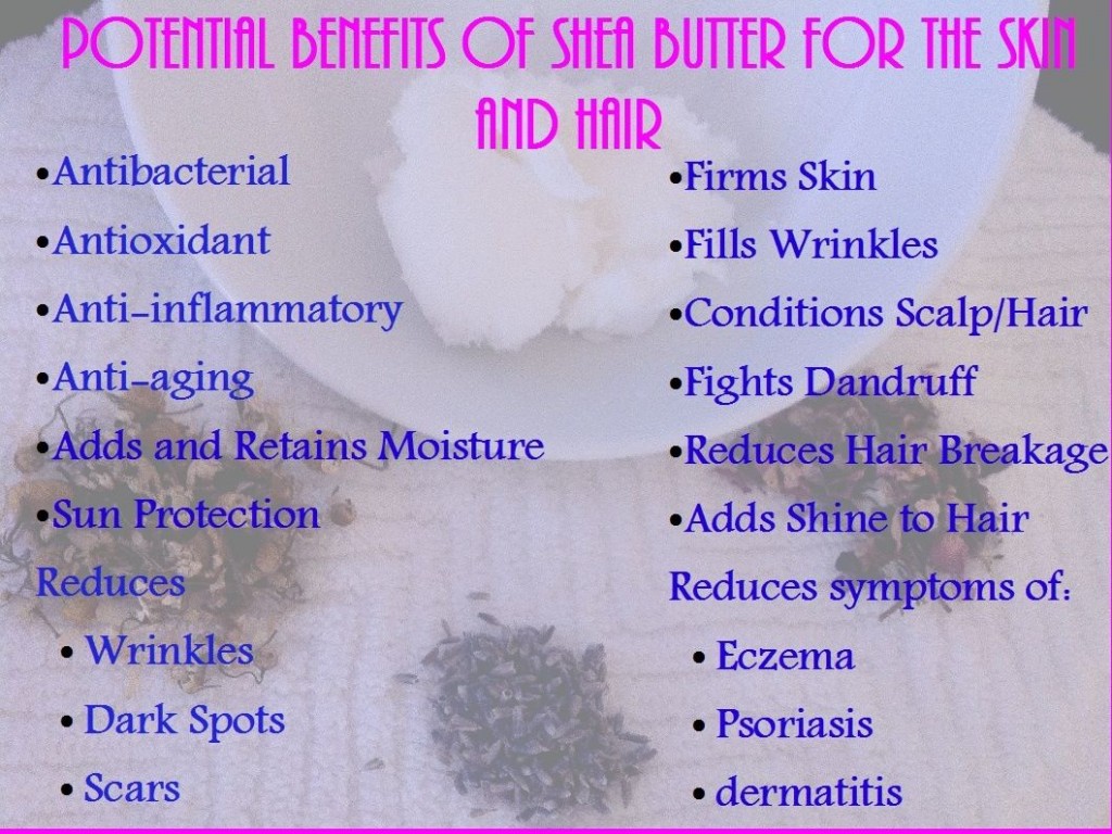 Potential Benefits of Shea Butter for Skin. Image credit from Pinterest.