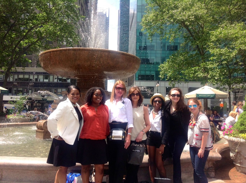 Polyvore group at fountain in Bryant Park
