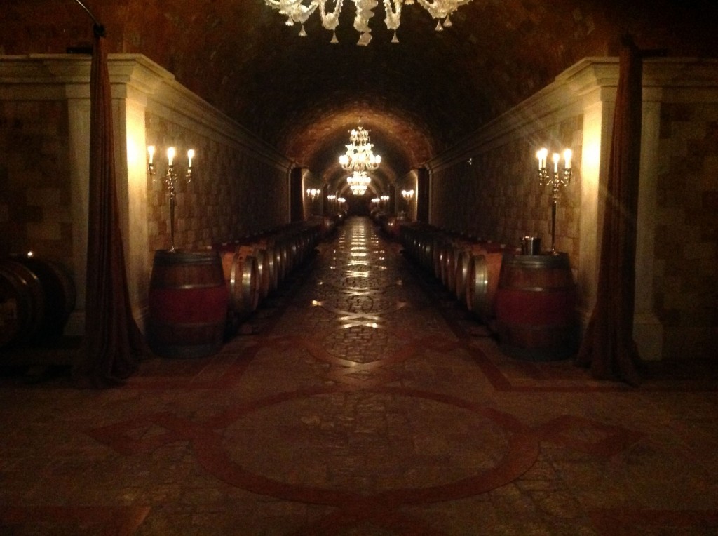 Del Dotto Napa Valley historic cave where their red wine is stored.