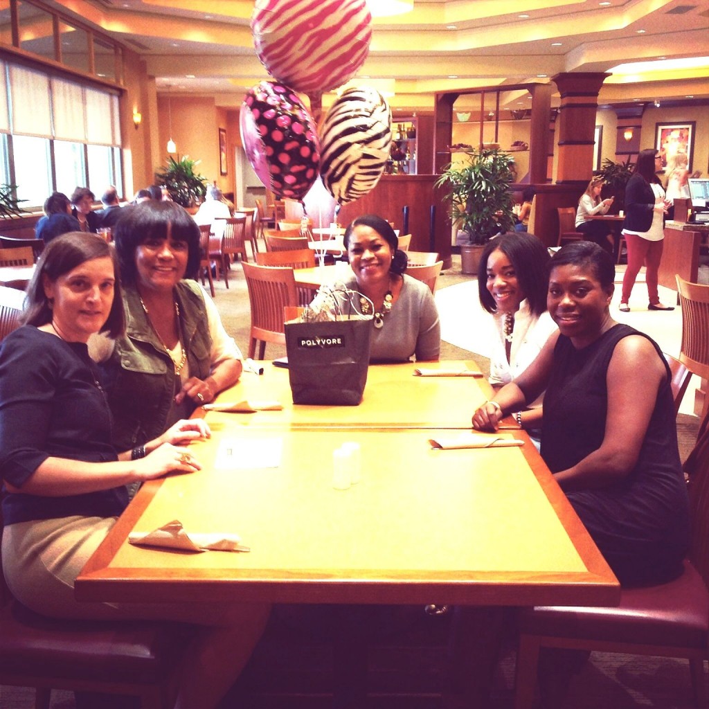 Polyvore Meetup group enjoying lunch at Nordstrom's MarketPlace Cafe
