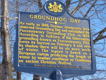 Groundhog Day historical marker