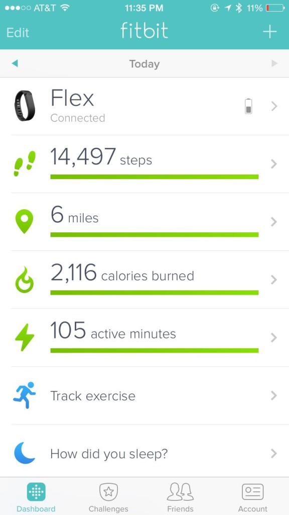 I walked 6 miles with 14, 497 steps. My goal is at least 10,000 per day as monitored by my Fitbit App.