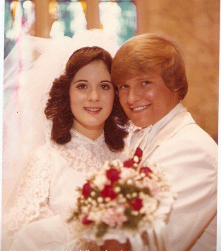 1988 Wedding photo of Julia and Richard Chattel