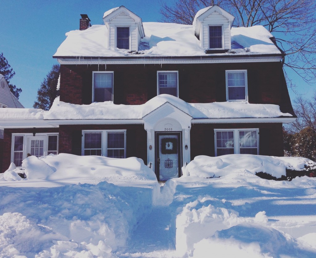 Hargrove home during the second day of the January 2016 record-setting blizzard with nearly 3 feet of snow.