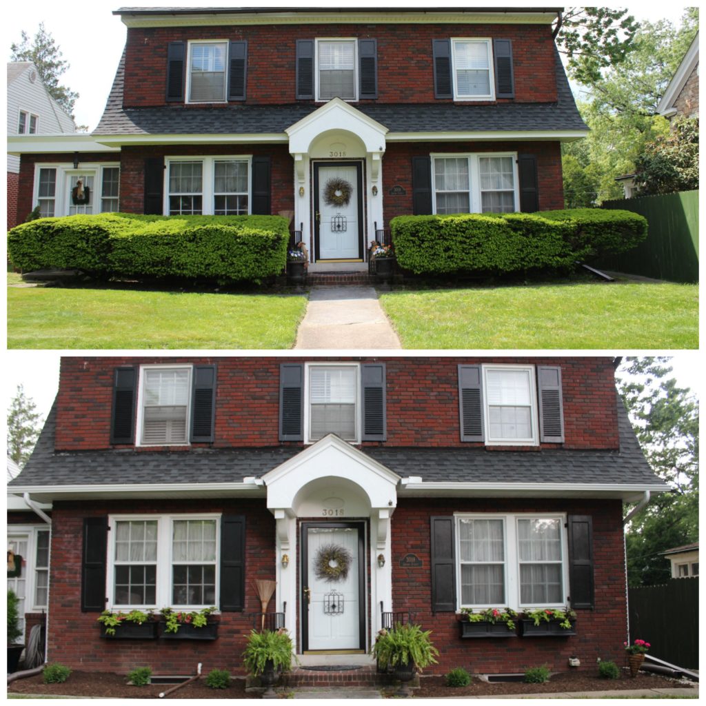 A new view: Before and after photos of home landscaping project.