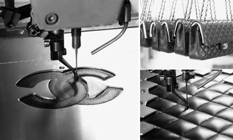 Quilting Process for the Chanel bag. Source: wanthaveit.com