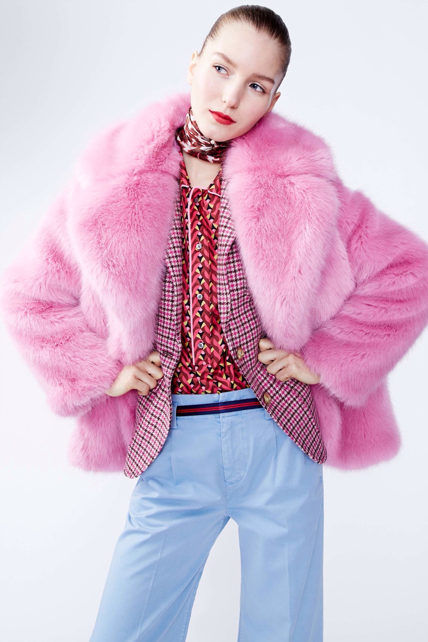 Hello, Fall 2016. J. Crew Faux fur pink jacket