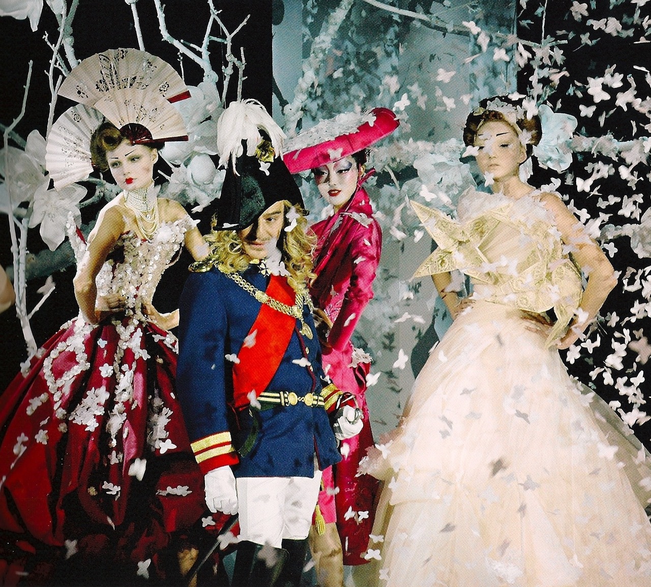 Yes, Mr. Dior. Designer John Galliano for DIor Spring 2007 in over-the-top ensemble display.