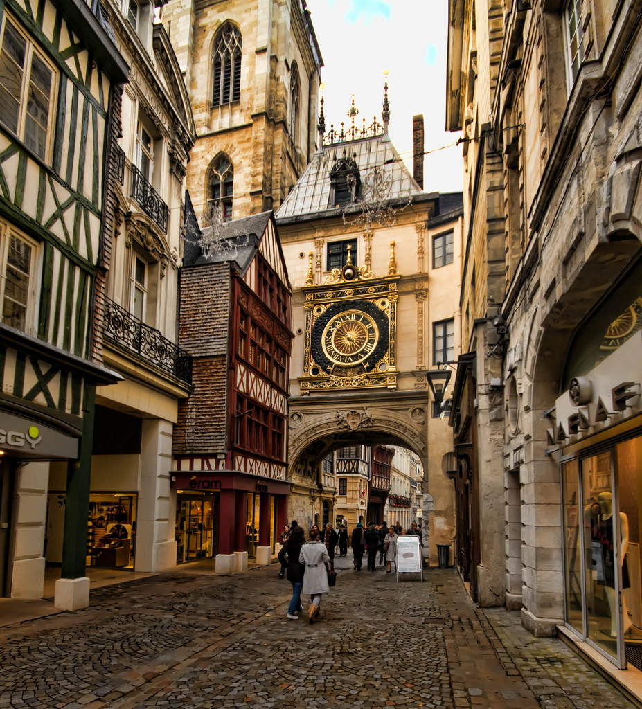 My Paris Trip, "'S Marvelous." The Great-Clock (Gros-Horloge) is a fourteenth-century astronomical clock in Rouen, Normandy, France.