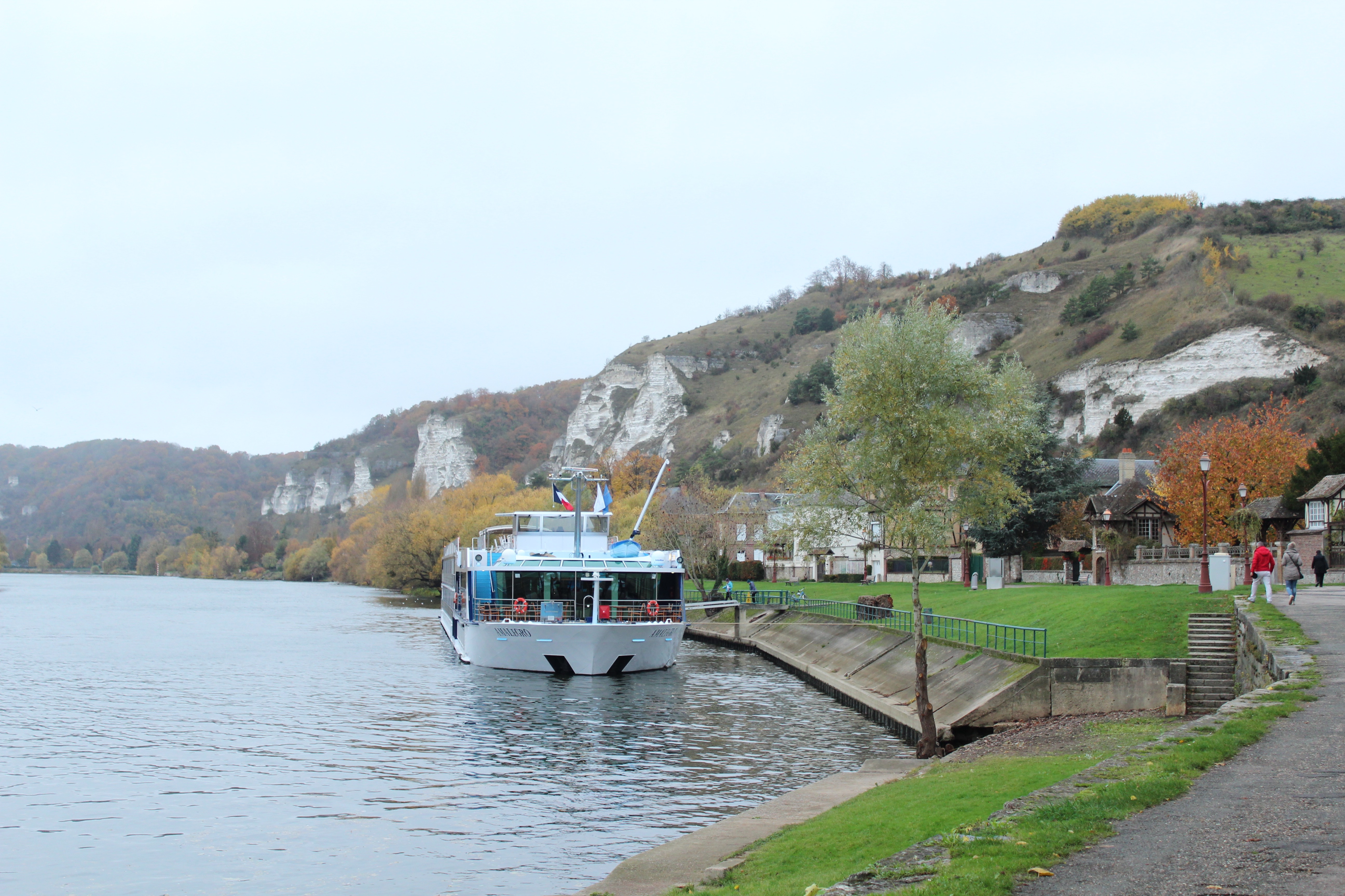 My Paris Trip, "'S Marvelous." Ama Waterways River Cruise Ship docked in Les Andelys.