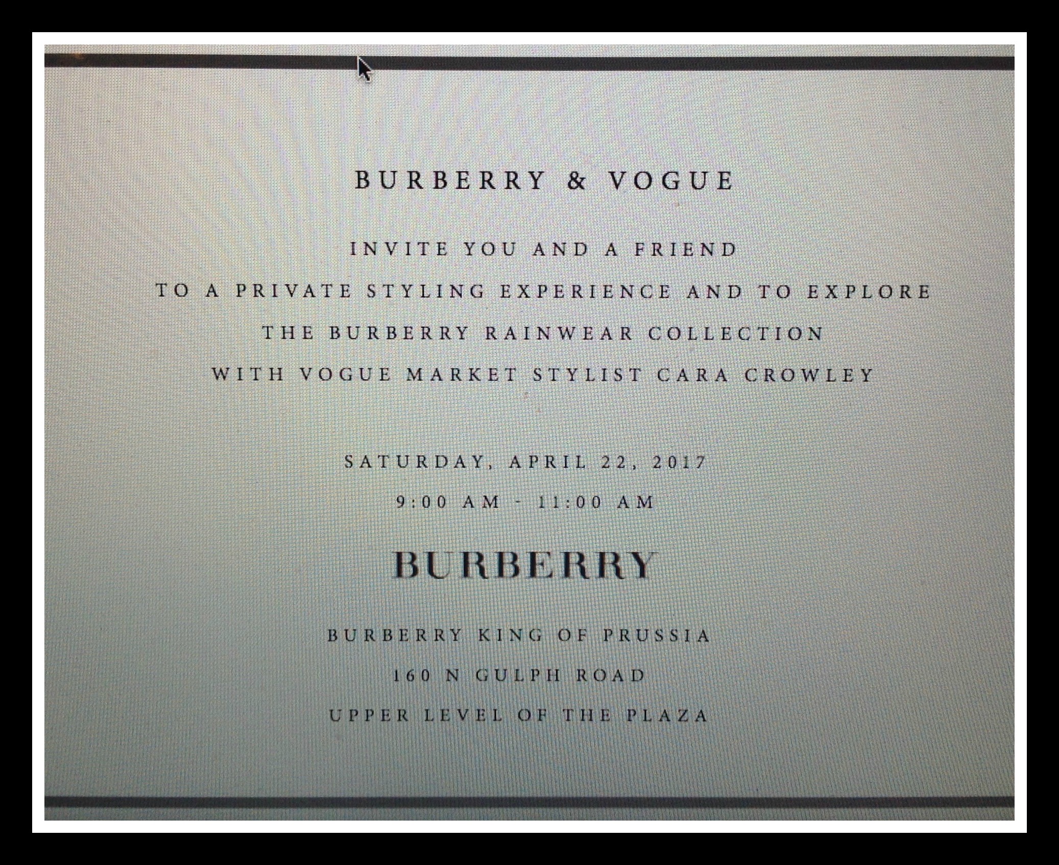 Our Private Preview at Burberry