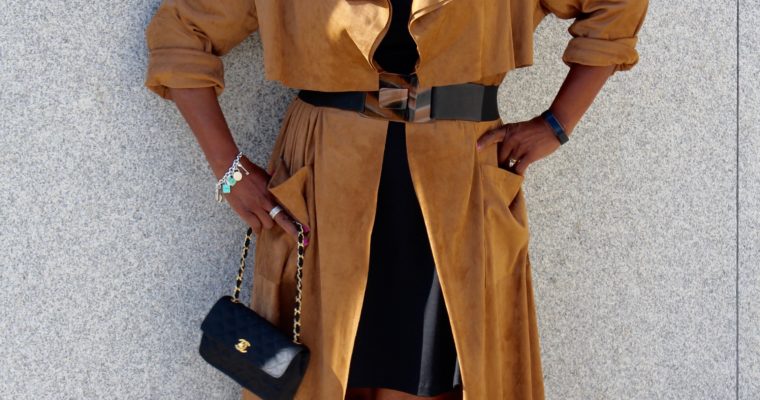 ASOS Suede Trench Belted Over Dress Over Dress; The Other F Word