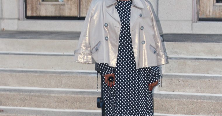 Asos Polka Dot Dress with Pep Hem; Fashion Over 50
