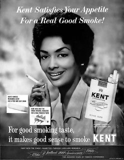 Vintage Cigarette Ad featuring Black Model