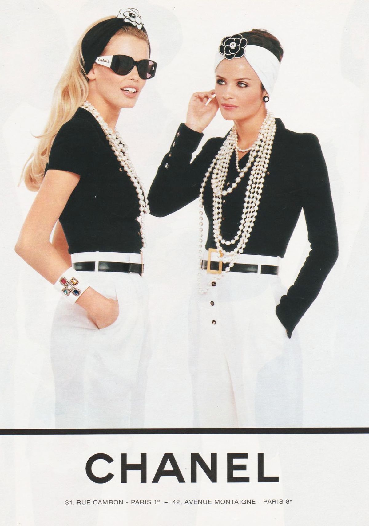 Models Wearing Chanel Timeless Black and White