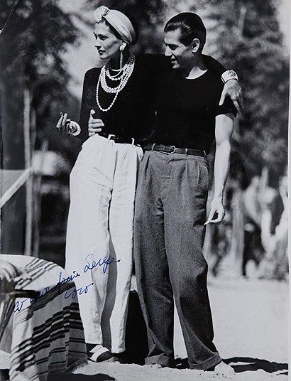 1937 Photo of Coco Chanel and Serge Lifar