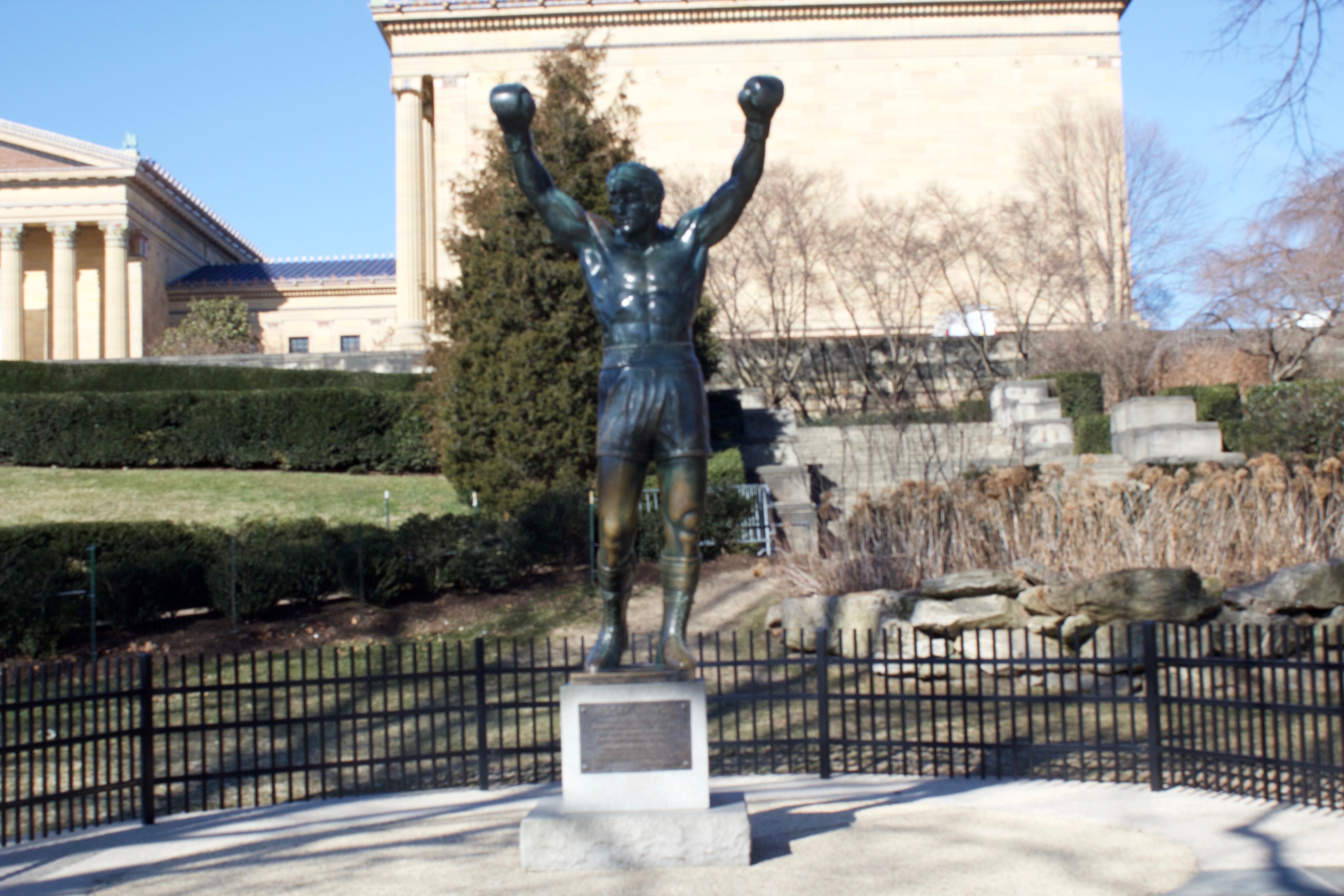 The Rocky Statue near the Philadelphia Museum of Art