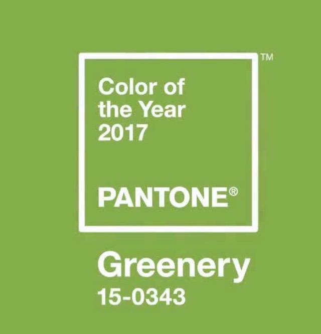 Pantone 2017 Color of the Year -Greenery