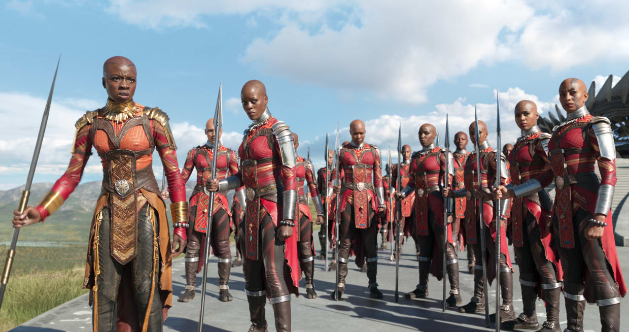 The Dora Milaje from the movie, Black Panther