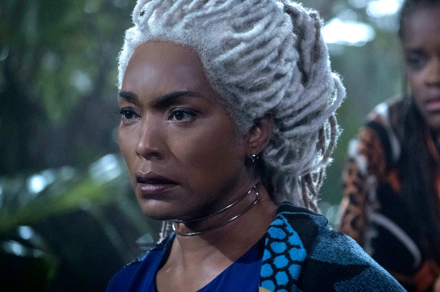Angela Bassett, I 2018 Black Panther movie, as Queen Ramonda