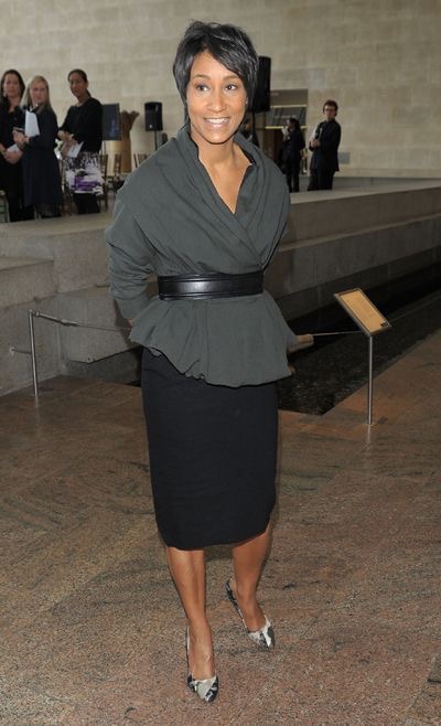 Desiree Rogers looking effortless chic at 2017 Metropolitan Museum of Art Tribute Luncheon for Eunice Johnson in New York