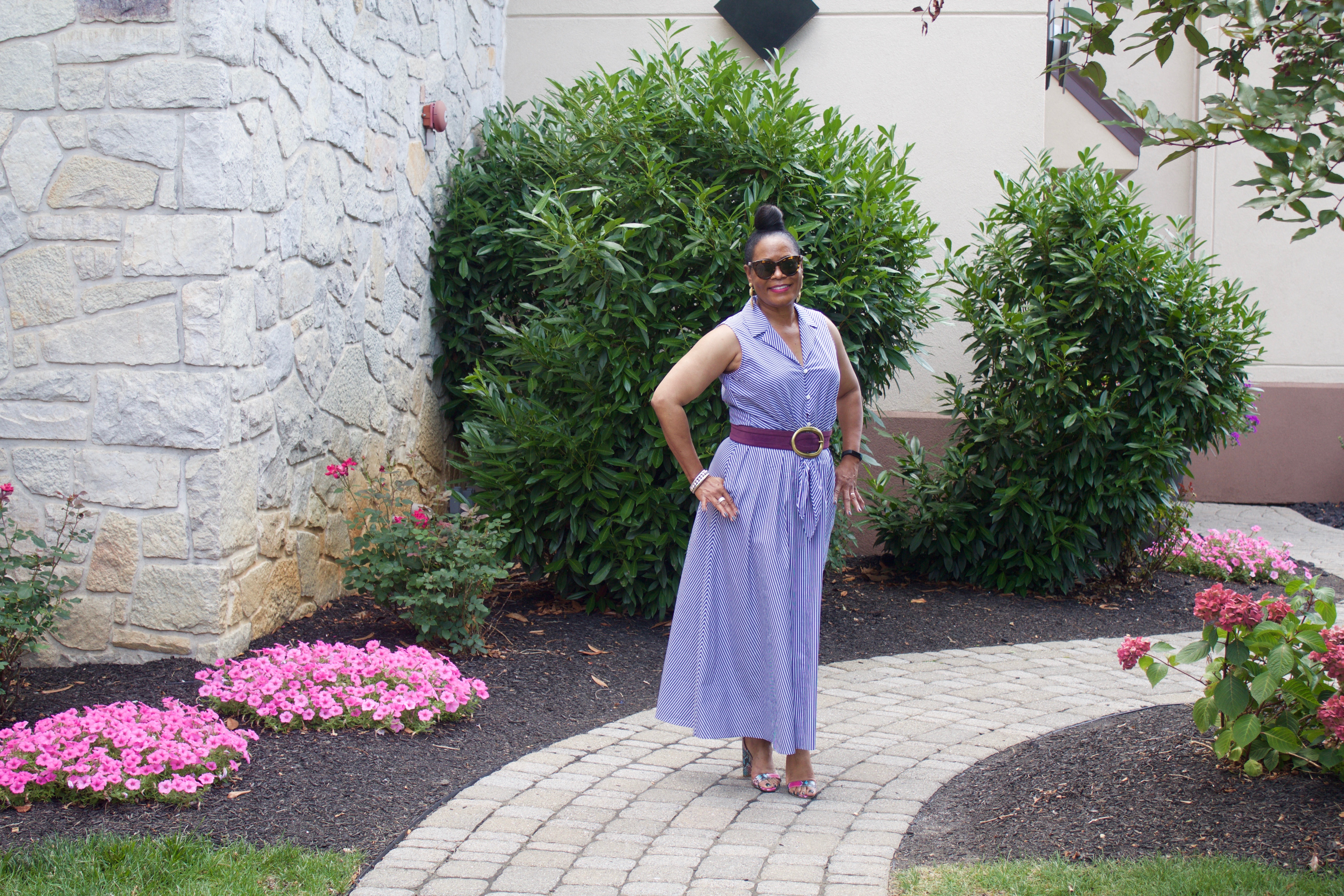 Lafayette 148 New York Summer Chic with Ambria Maxi A-Line Skirt