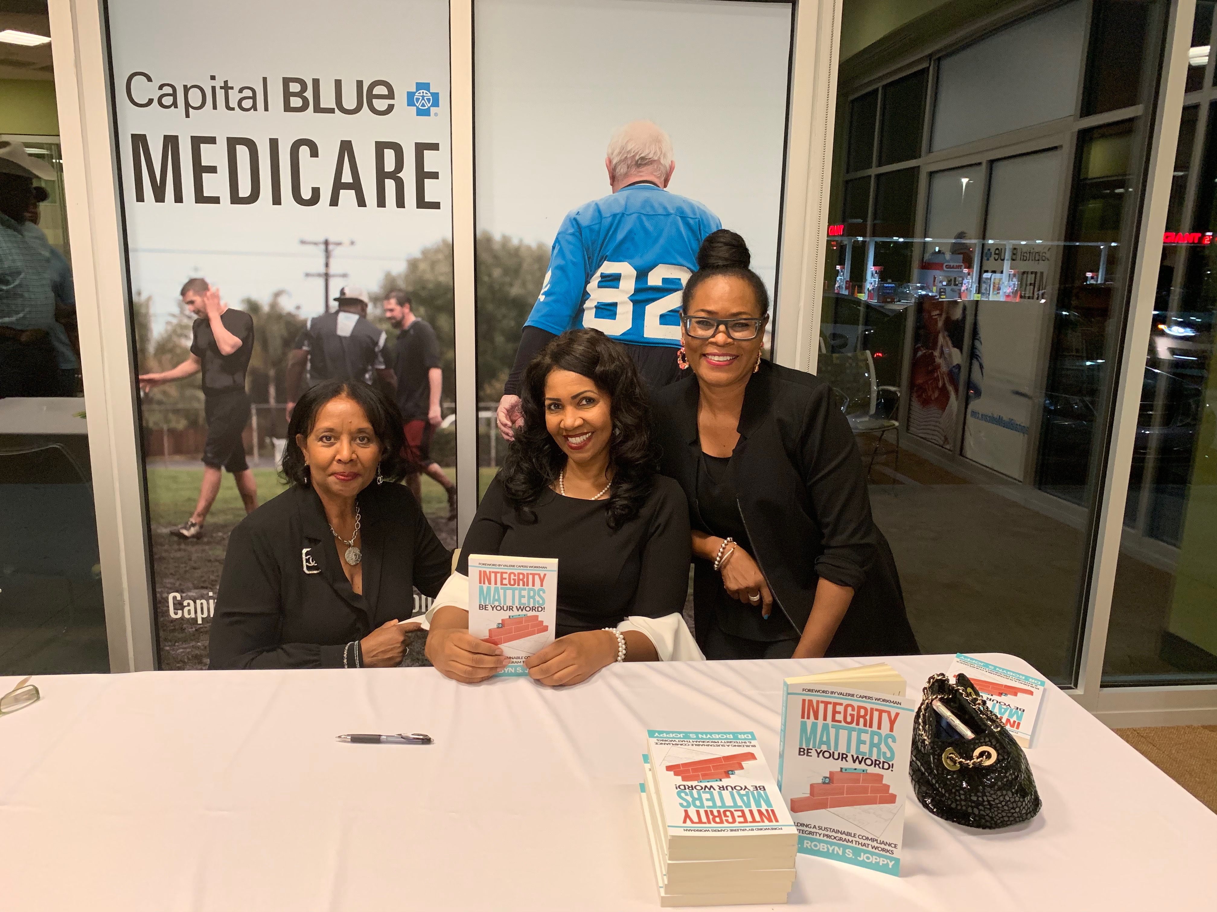 Harrisburg, PA Blogger, The Age of Grace, Eugenia Russell Hargrove with author, Dr. Robyn S. Joppy at her launch party and book signing event at Capital Blue Cross.