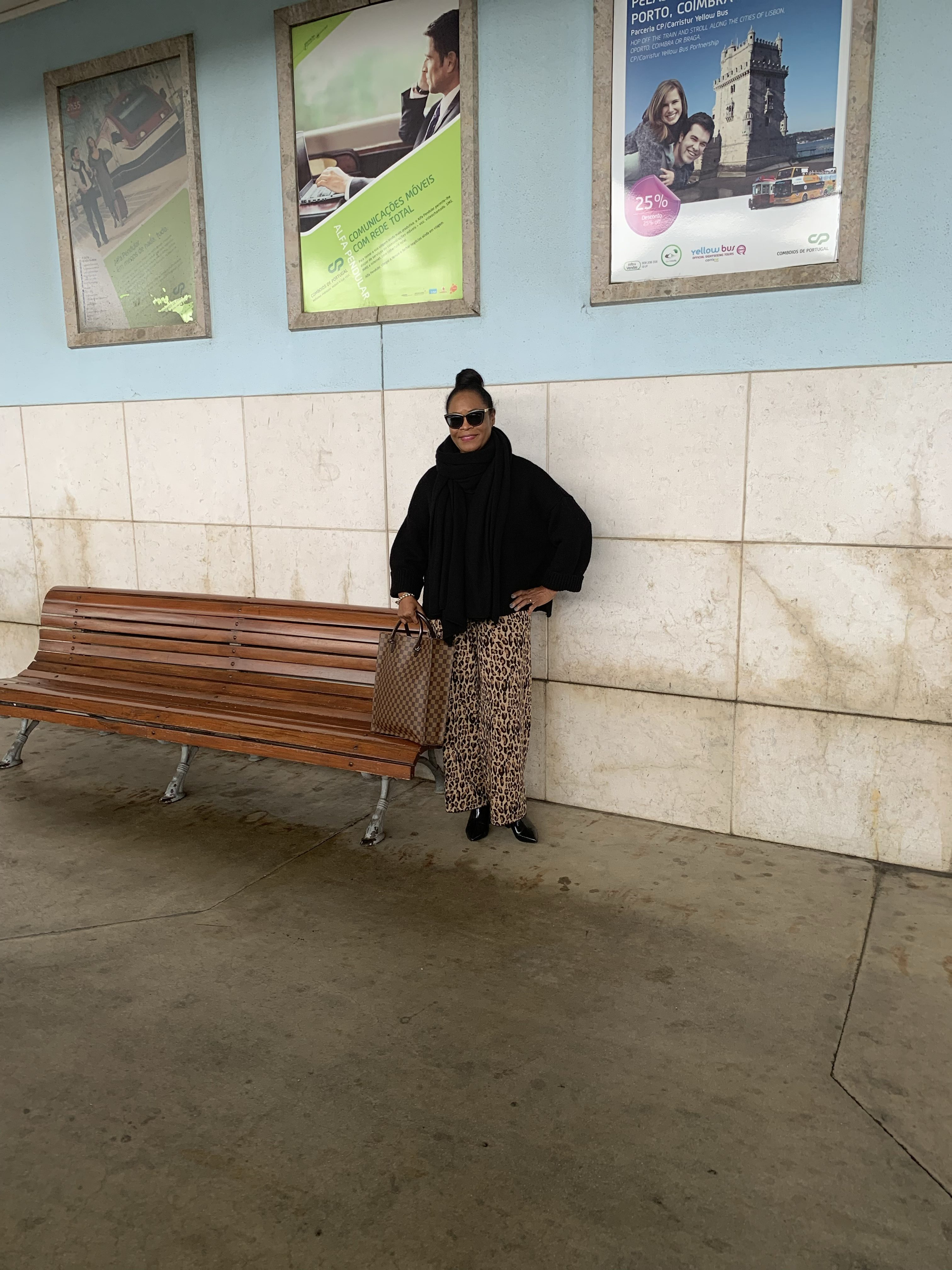 The Age of Grace Blogger, Eugenia at the Santa Engracia Train Station in Lisbon ,Portugal