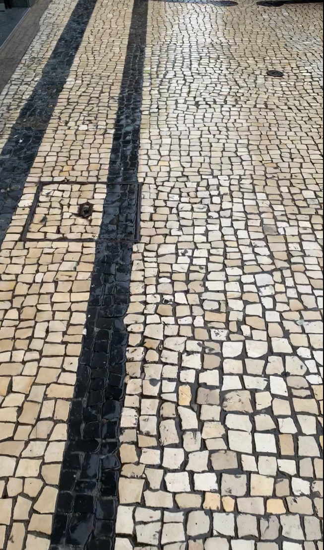 Portuguese Pavement in Porto, Portugal