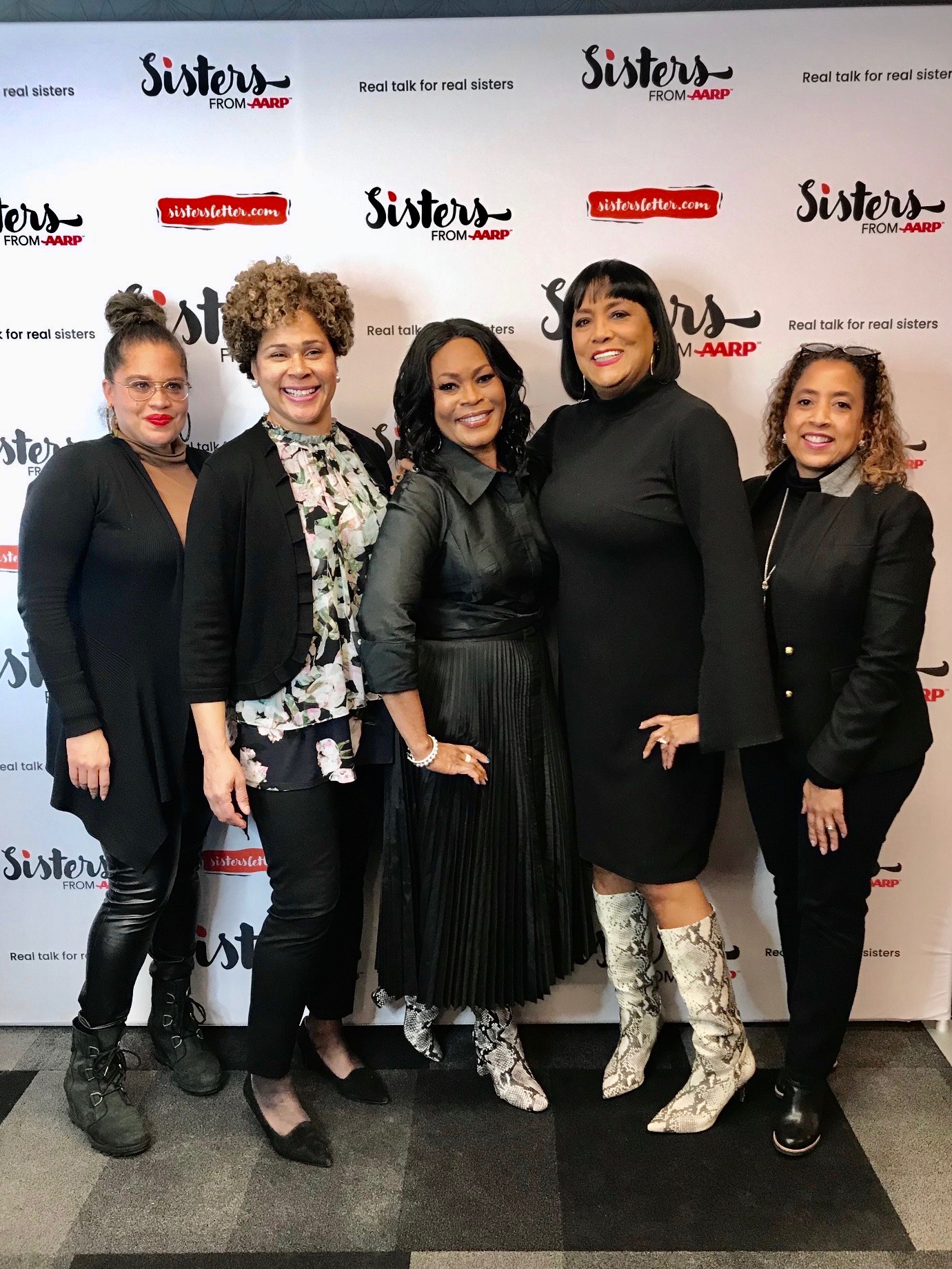 AARP, Sisters from AARP, Claire McIntosh and her content staff with winners of the Sisterhood Is Beautiful Makeover Contest