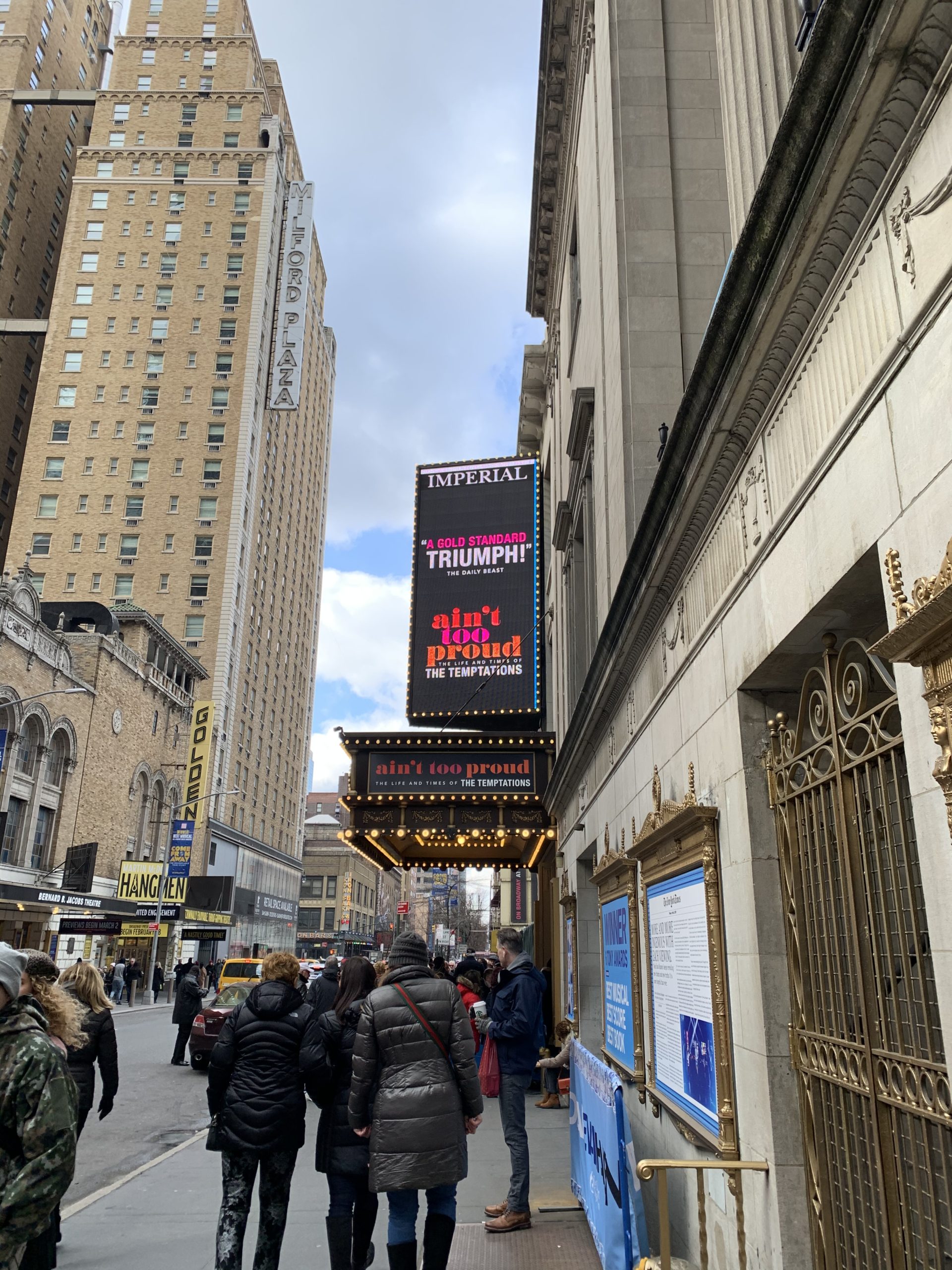 NYC, The Imperial Theatre with Ain't Too Proud Too Beg