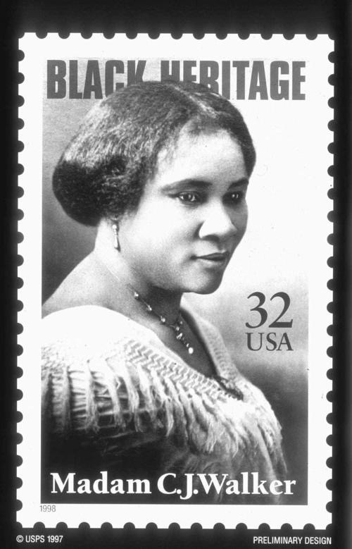 Madame CJ Walker USPS 1998 Heritage Series Stamp