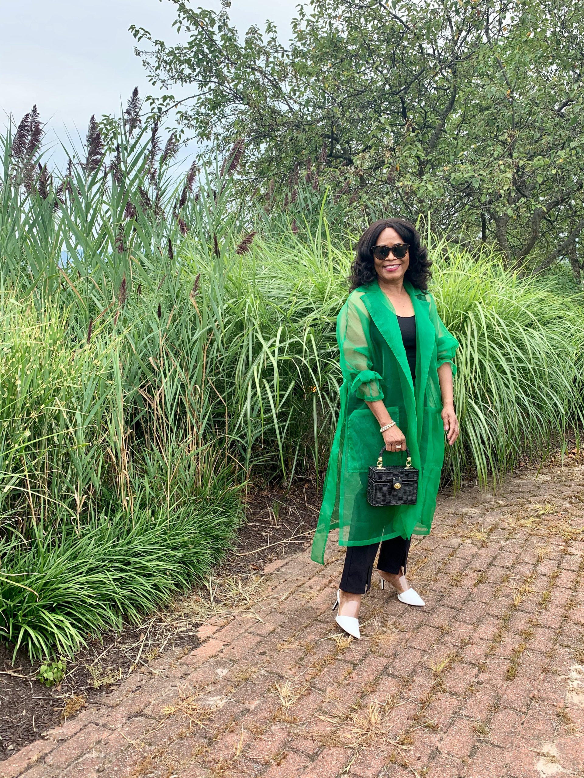 Emerald Green Organza Trench by Zara; Baby Boomer Recognition Day