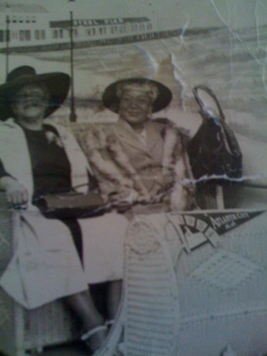 1960s photo of my paternal grandmother and her friend on the Boardwalk at Atlantic City, New Jersey.