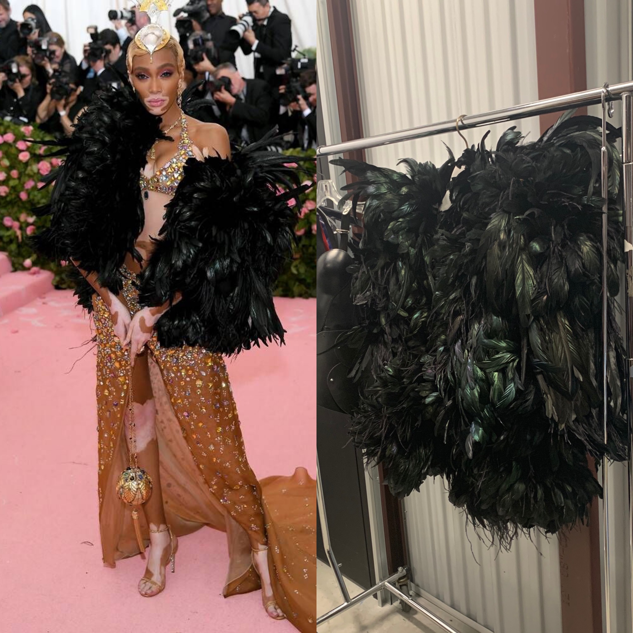 Actress Model Winnie Harlow rocking Tommy Hilfiger at the 2019 Met Gala "Camp"