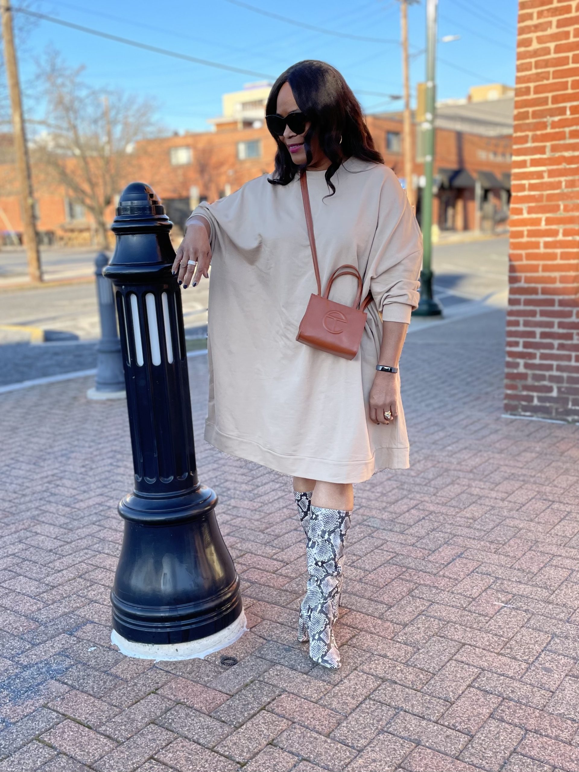 Over 60 Style -Wearing a Sweatshirt Dress; 