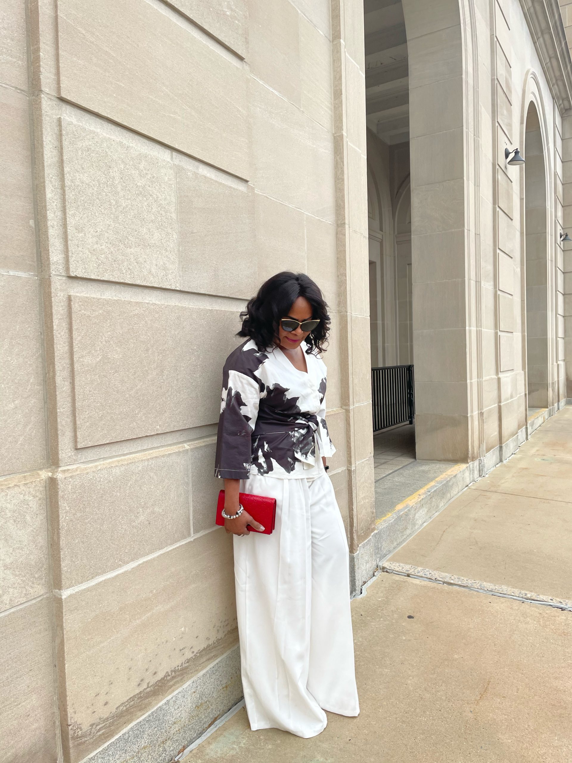 Styling a Red, Black and White Outfit for Women over 60