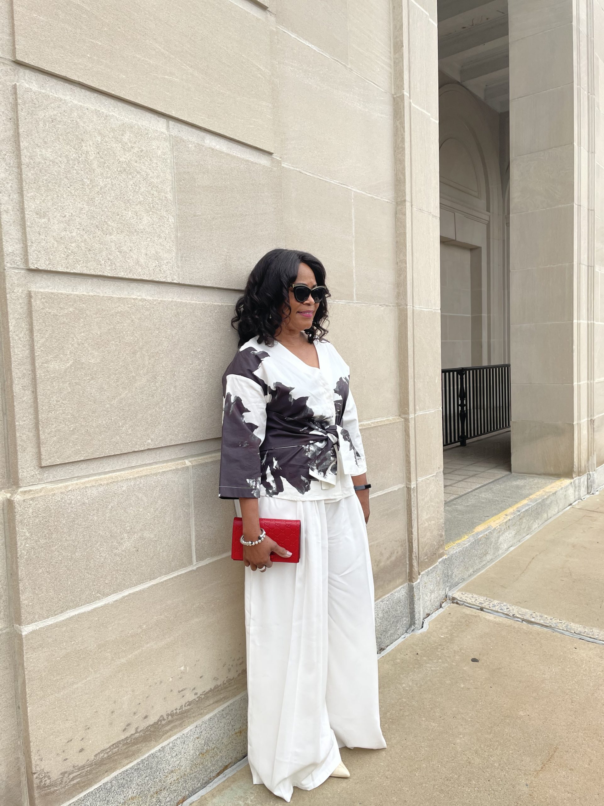 On And Off The Runway Oversized White Wide-Leg Pants