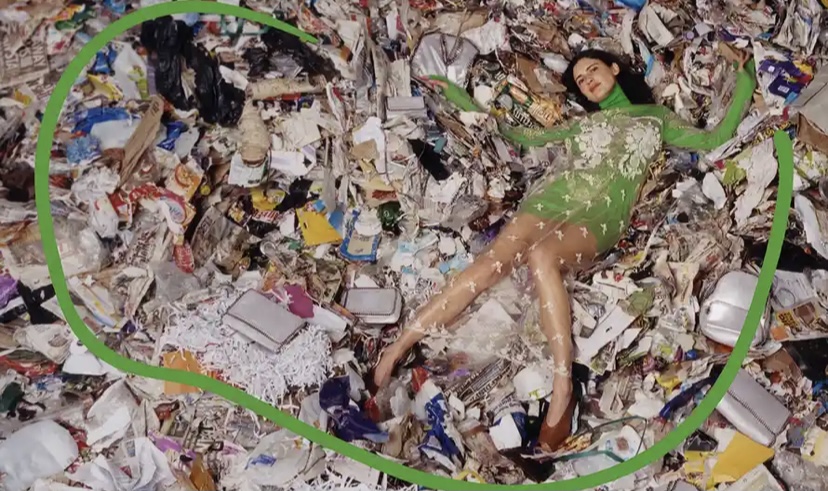 Stella McCartney model at landfill