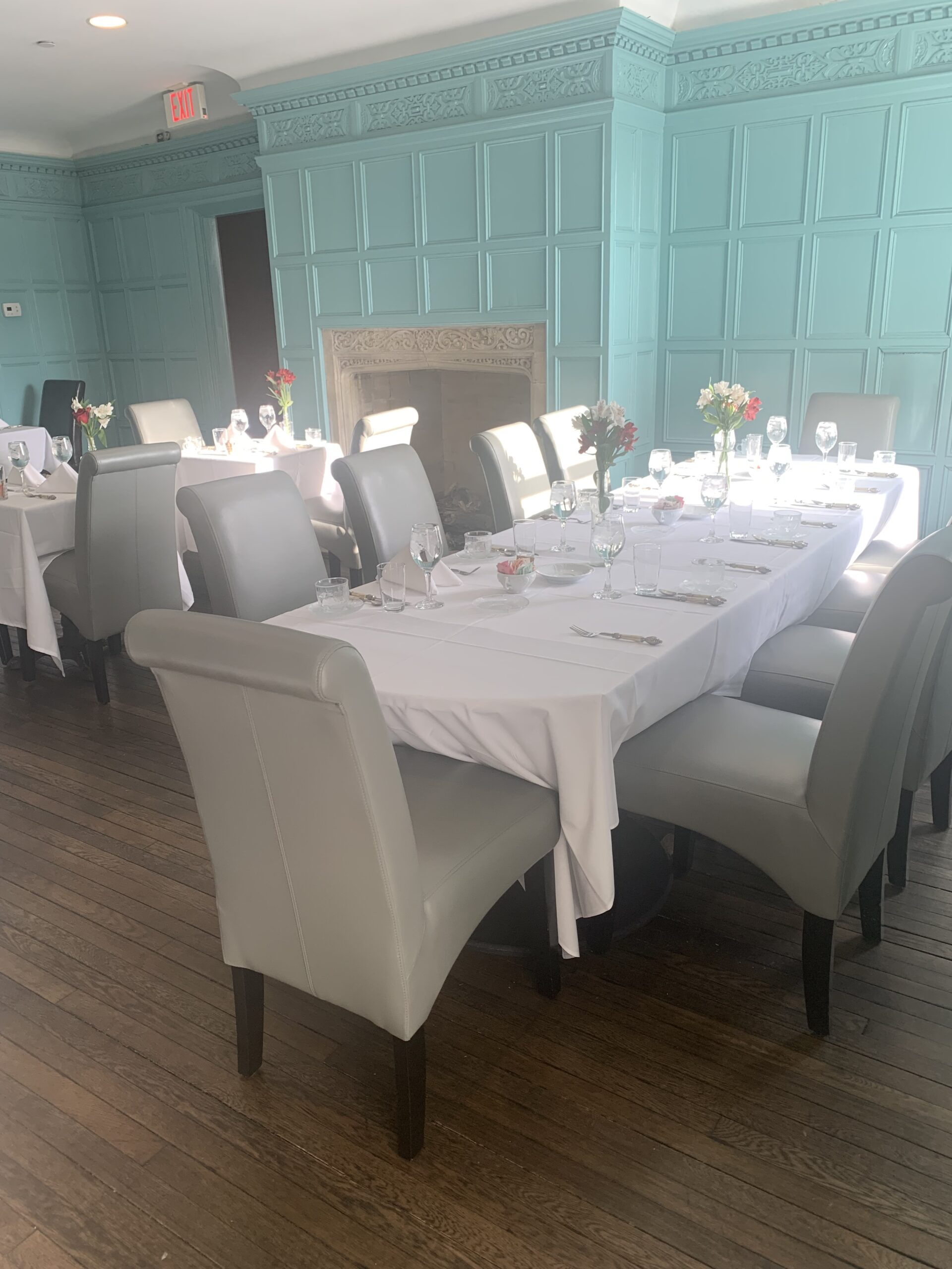 Dining area for most meals at The Mansion at Noble Lane