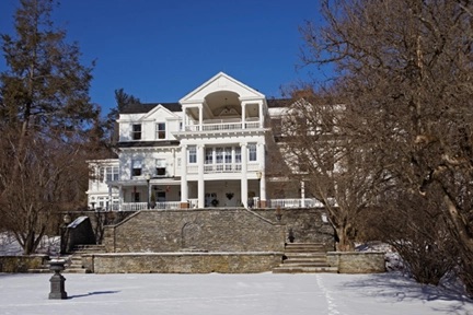 A winter Photo of the Mansion at Noble Lane