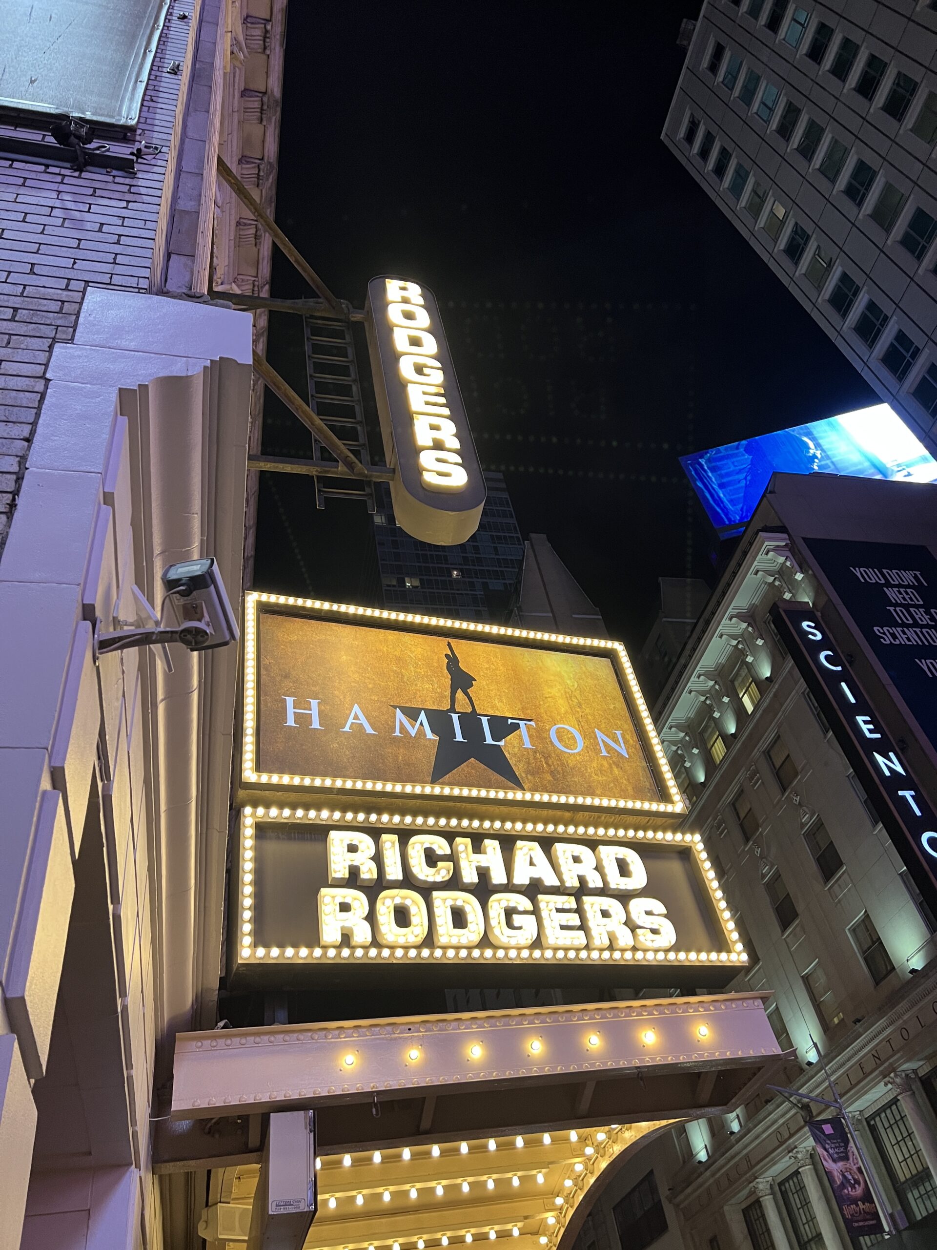 Hamilton, the Broadway musical at the Richard Rogers Theatre in NYC
