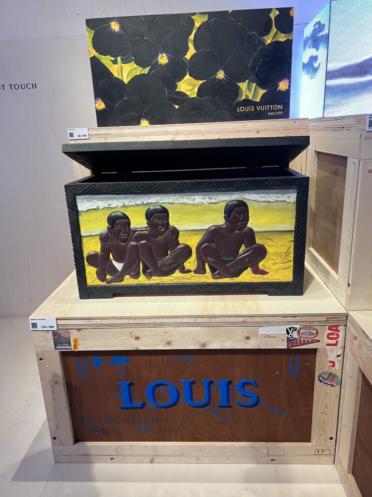 Derrick O. Boateng custom-made LV trunk in the Barney's Reimagined Building