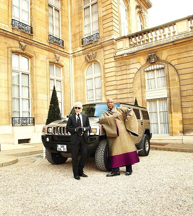 2010 Photo of Karl Lagerfeld and Andre Leon Talley at Élysée Palace