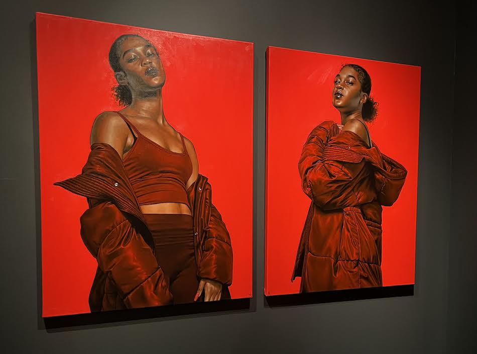 Baltimore based Monica Ikegwu, Open/Closed 2021 oil on canvas features at BMA during the hip hop exhibit