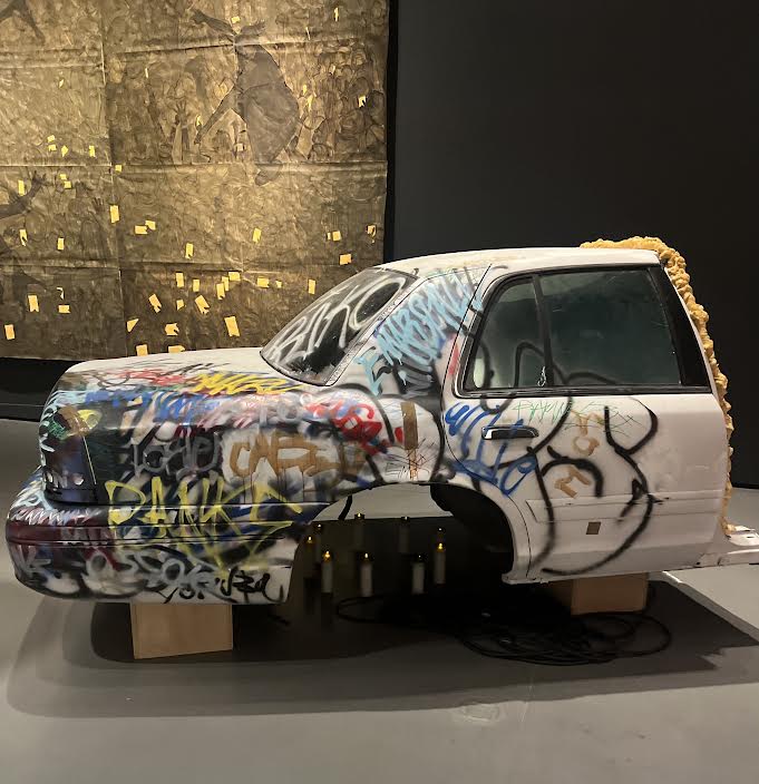 Reclaimed Police Car Art from BMA Hip-Hop Exhibit